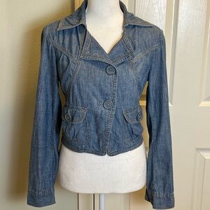 Vintage MOSSIMO Cropped Chambray Jacket